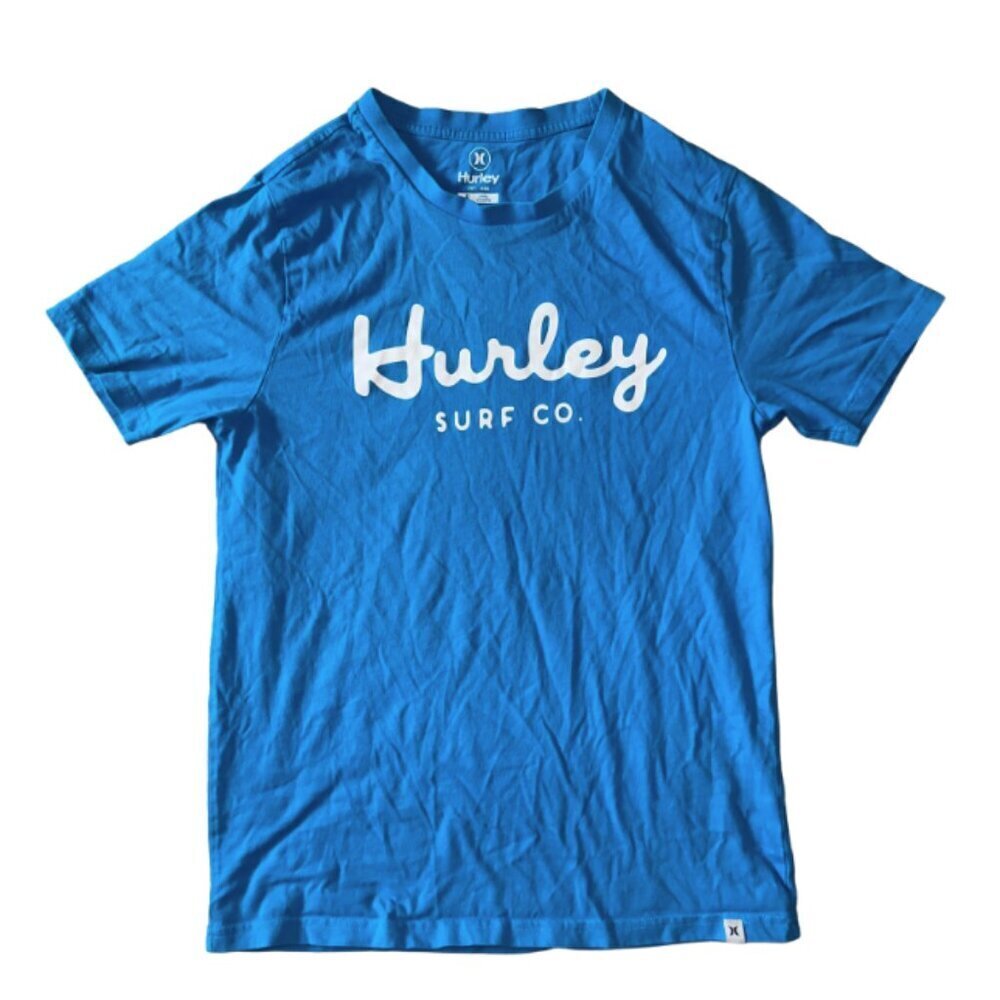 Bright Blue Hurley Men's T Shirt Size Small